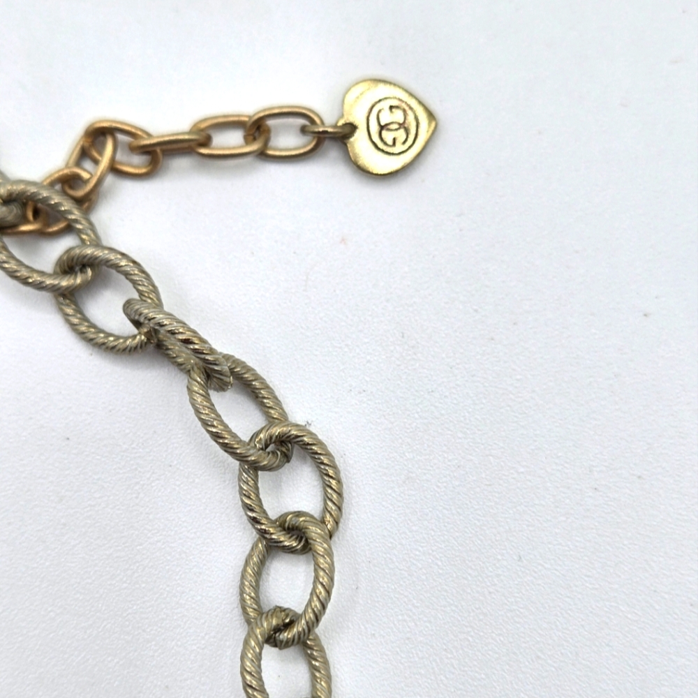 GIVENCHY Vintage Nautical Statement Necklace Auroa Borealis Gold Tone - Picture 10 of 11